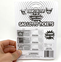 5 GAG LOTTO TICKETS Tarjetas Ganador de lotería falso Raspar Broma divertida Regalo de broma