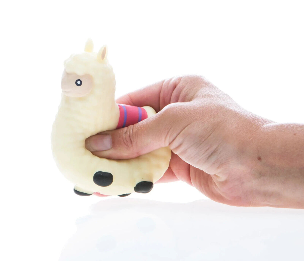 LLAMA Squishy Fidget Stress Squish Toy ~ "Cuando sucede un escupitajo, aprieta"