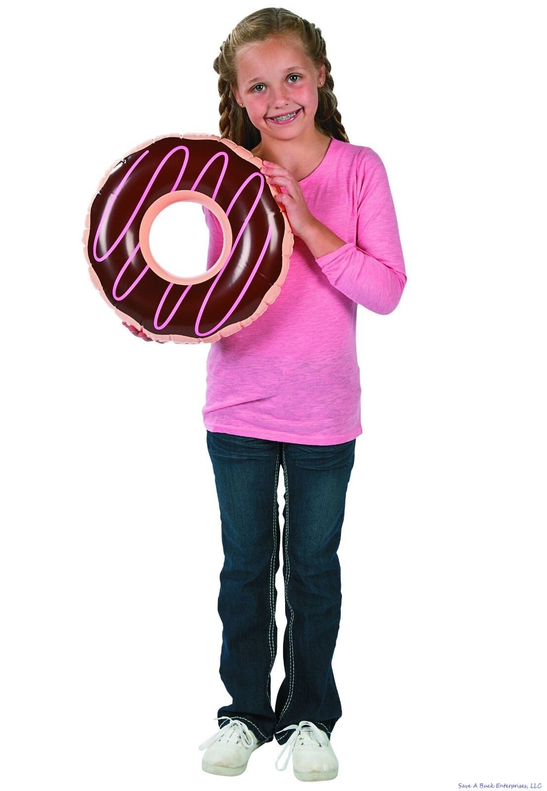 2 EXTRA LARGE 15 "JUMBO GONFLABLE DONUTS PISCINE RADEAU FLOTTEUR LUAU JOUET GONFLABLE NATATION