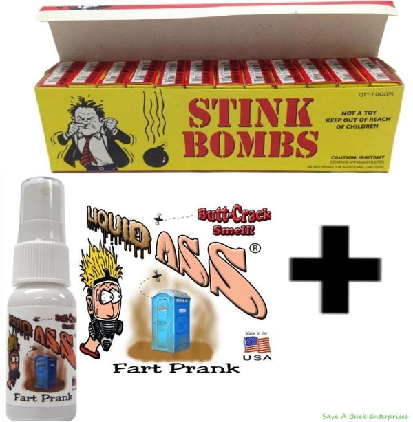 Ultimate Stink Bomb Kit - 36 Stink Bombs & Liquid Ass spray