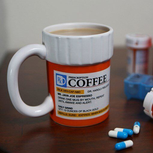 Prescription Mug Pill Bottle Coffee Cup Pharmacy 12 oz. Rx - Big Mouth Toys