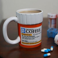 Taza con receta Botella de pastillas Taza de café Farmacia 12 oz. Rx juguetes de boca grande