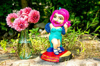 Diva Drag Queen Nain de jardin – Pride Sculpture extérieure – Figurine – Statue à grande bouche