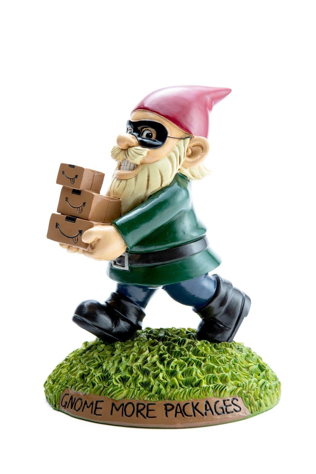 THE PORCH PIRATE Garden Gnome Statue Yard Lawn Amazon & eBay Package Box Stealer