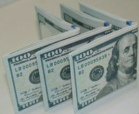 $100 Hundred Dollar Bill Wallet Money Thin Bi-Fold Card Holder
