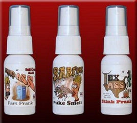 1 Liquid Ass Spray - 1 Tex-Ass - 1 Barfume - prank combo set