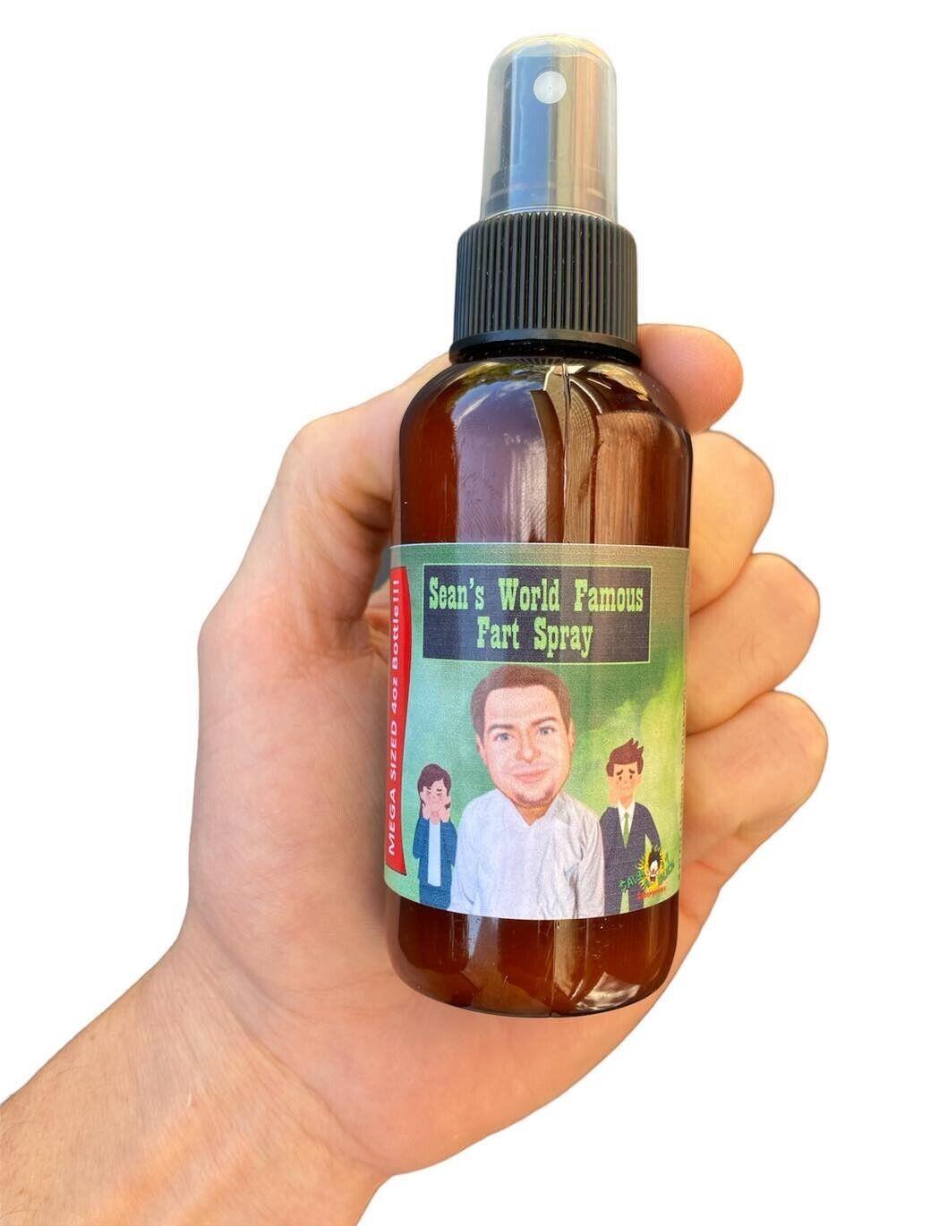 2 BOTELLAS DE SPRAY DE PEDOS FAMOSAS DE SEAN - Tamaño gigante de 4 oz - Broma líquida GaG