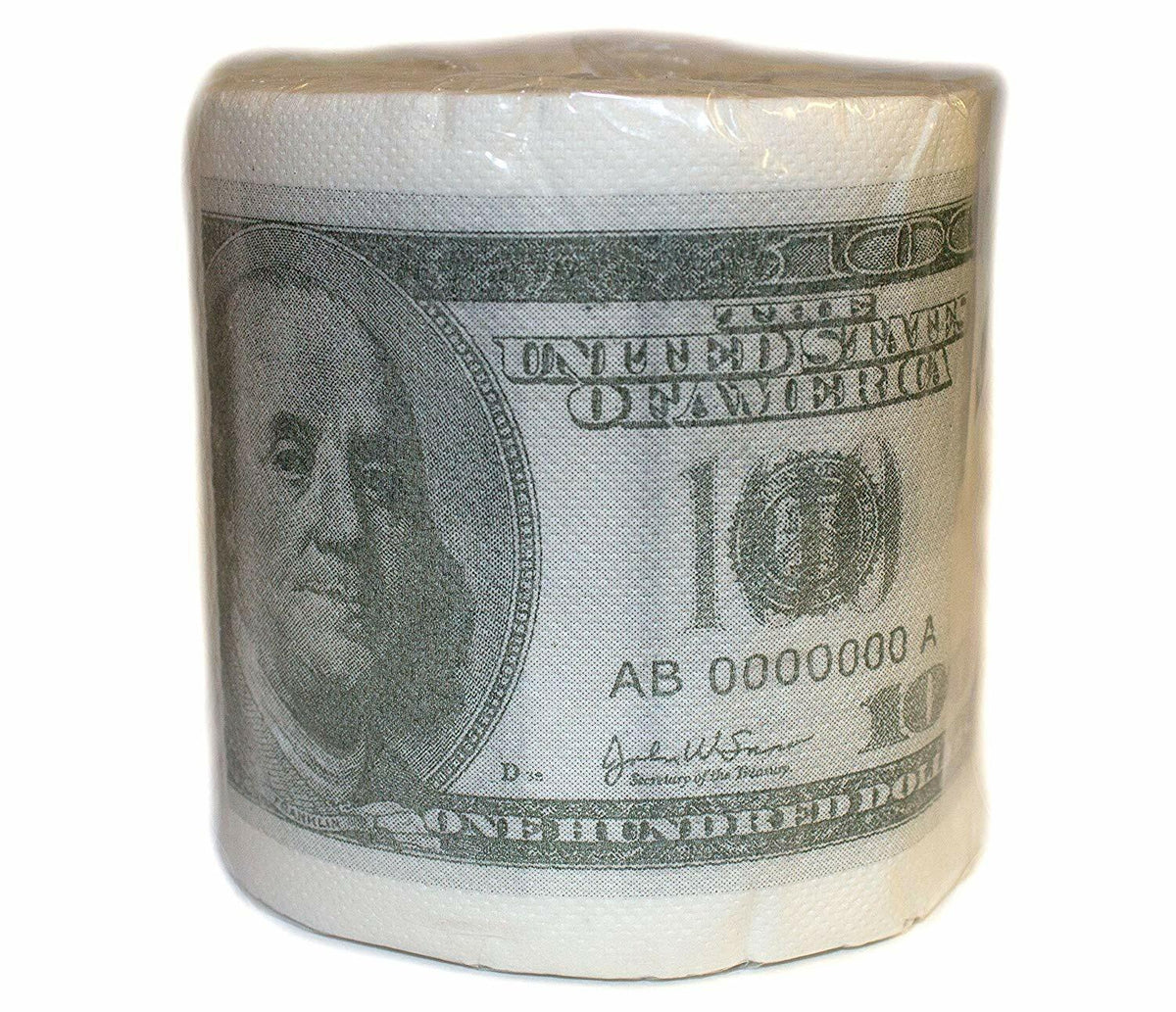 Rouleau de papier toilette argent 100 dollars papier mouchoir TP Benjamin Funny Gag Bath Joke $