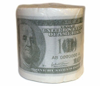 Money Toilet Paper Roll 100 Dollar Bill Tissue TP Benjamin Funny Gag Bath Joke $