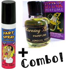 1 bombe aérosol Fart + 1 parfum liquide puant ~ odeur de bombe de cul de crack ~ COMBO!