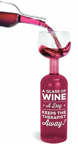 THERAPIST Ultimate Wine Bottle Bar Glass - Holds full 750 ml. -  BigMouth Inc