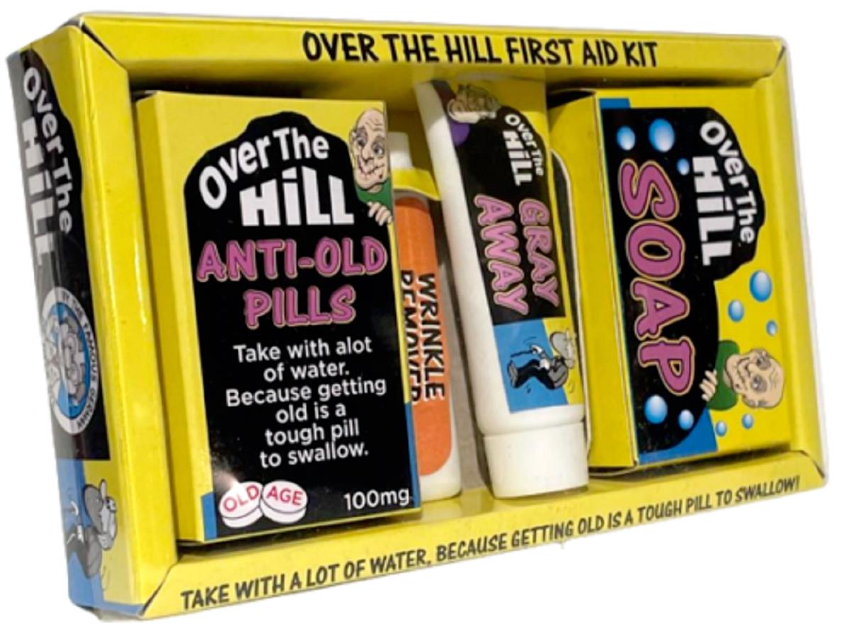 Over The Hill Kit de survie de premiers secours – Gag Prank Joke Nouveauté Cadeau de retraite