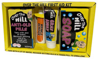Kit de supervivencia de primeros auxilios Over The Hill: broma de broma, regalo de jubilación novedoso