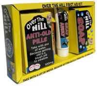 Kit de supervivencia de primeros auxilios Over The Hill: broma de broma, regalo de jubilación novedoso