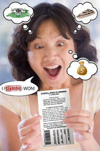 6 PHONY FAKE ALL WINNING SCRATCH OFF LOTTO LOTTERY TICKETS - Fun Gag Joke Prank