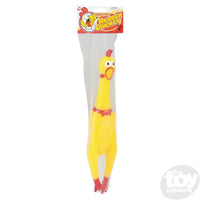 BIG 16" SCREECHING RUBBER CHICKEN - SQUEAK Sound Squeeze Screaming Dog Child Toy