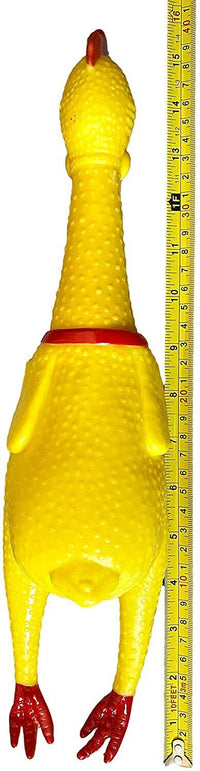 BIG 16" SCREECHING RUBBER CHICKEN - SQUEAK Sound Squeeze Screaming Dog Child Toy