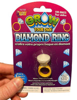 Bague de fiançailles en diamant - Pousse à 600 % dans l'eau - Jouet fantaisie Gag Joke