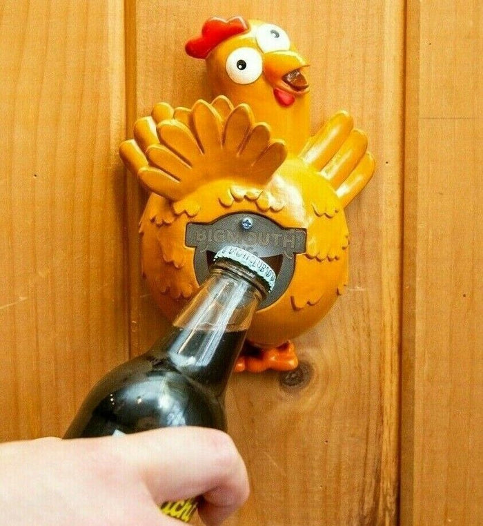 Chicken Butt Bottle Opener - Funny Wall Mounted - BigMouth Inc.