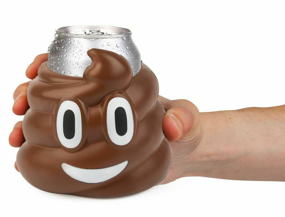 POOP TURD EMOJI - Canette de boisson Bouteille de bière Soda Mousse Refroidisseur Kooler - BigMouth Inc