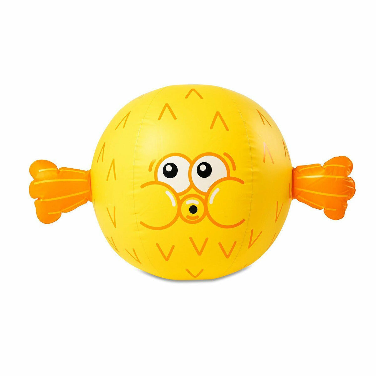 Flotador inflable gigante de juguete para fiesta en la piscina con pelota de playa PUFFERFISH de 30" - BigMouth Inc