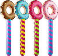 12 JUMBO ~ Inflable Donut Lollipop Wonka CANDYLAND Pool Float Party Toys