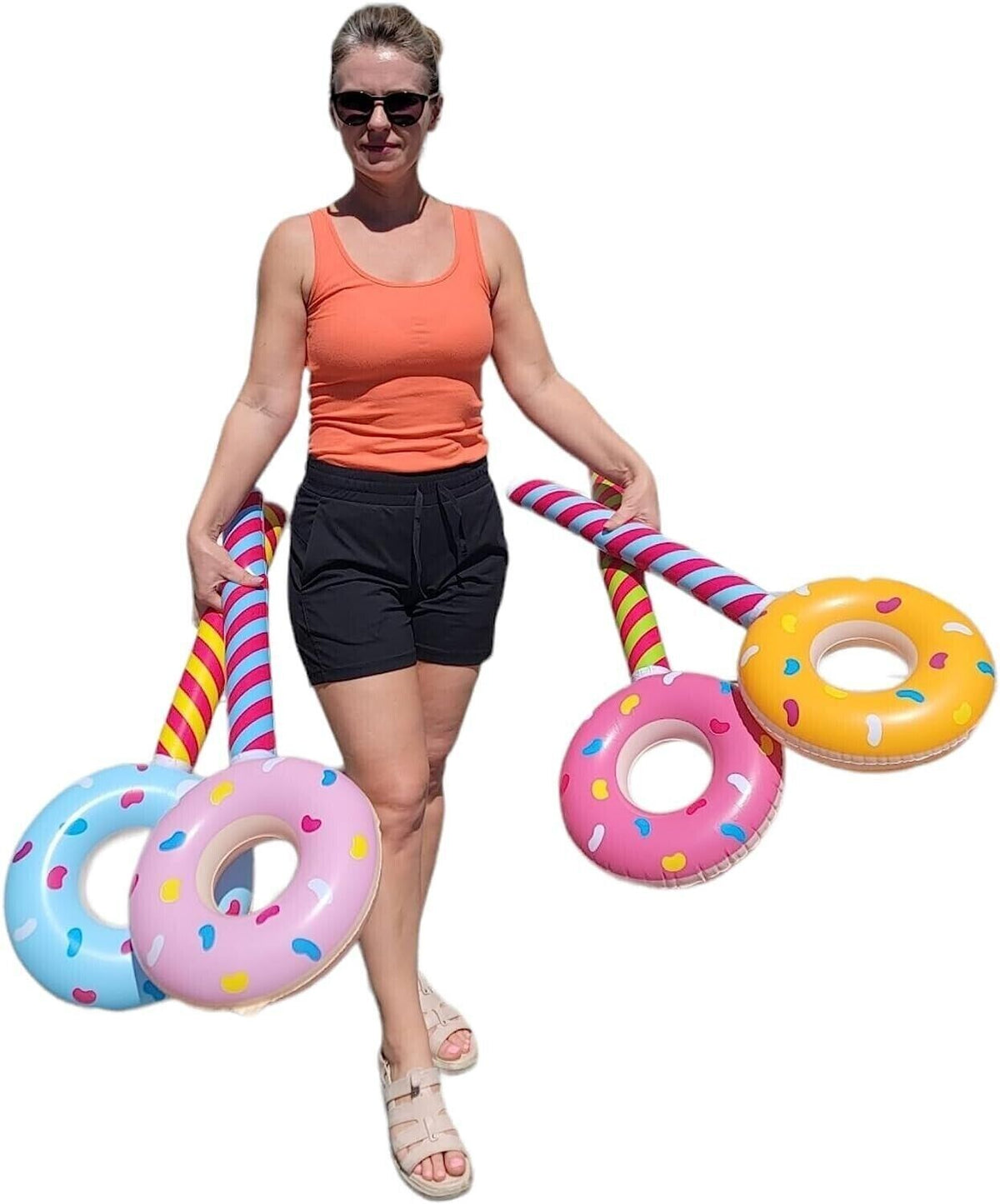 12 JUMBO ~ Inflatable Donut Lollipop Wonka CANDYLAND Pool Float Party Toys