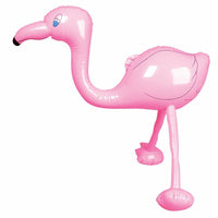 10 en total: 27 pulgadas de flamenco rosa inflable para fiestas ~ Juguetes tropicales para pájaros Luau
