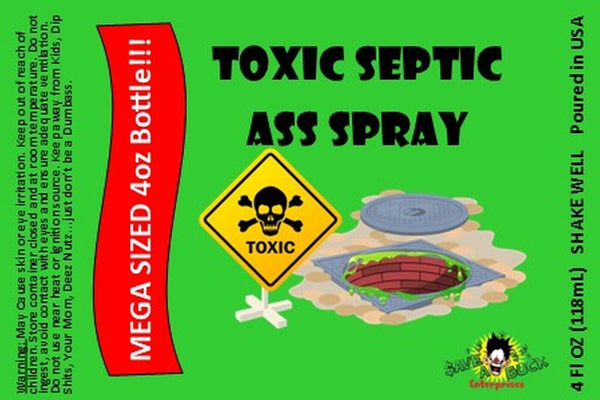 TOXIC SEPTIC ASS SPRAY - MEGA 4OZ SIZE LIQUID BOTTLE - Fart GaG Prank Joke Smell