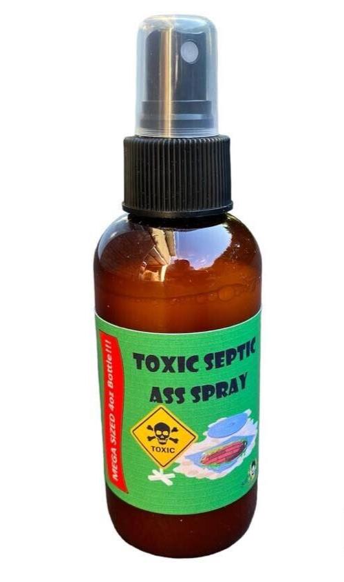 SPRAY DE CULO SÉPTICO TÓXICO - BOTELLA DE LÍQUIDO DE TAMAÑO MEGA 4OZ - Olor a broma de broma de Fart GaG