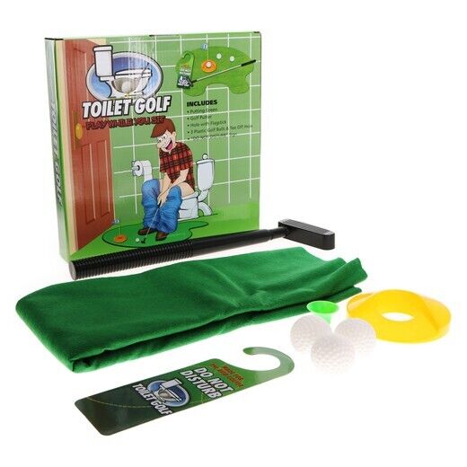 Toilet Potty Golf Game - Bathroom Putting Green - Funny Gag Joke Gift Toy Gift