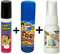 MIX SET OF 3 DIFFERENT Liquid Ass Fart Bomb Stink Spray GaG Joke Prank