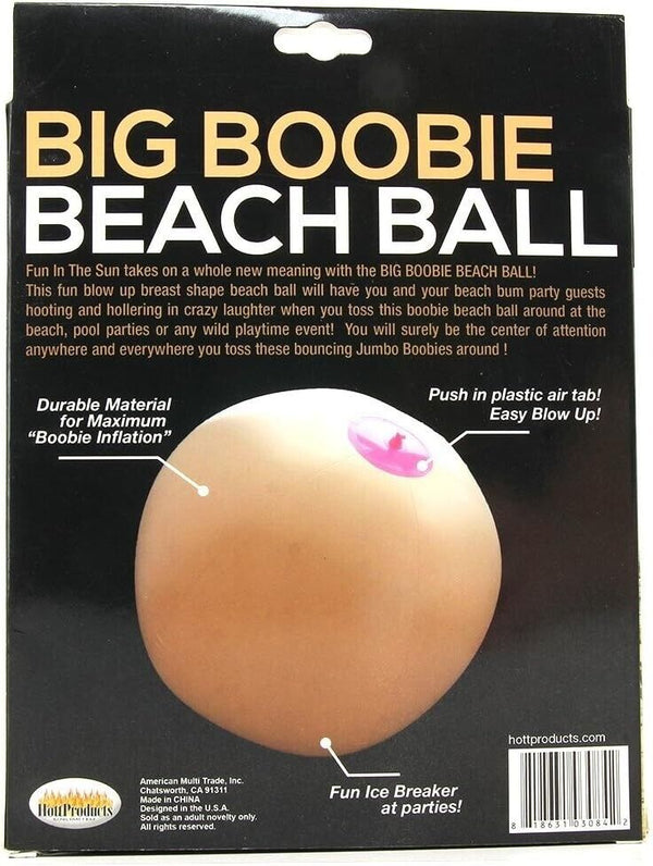 24" Inch Big Boobie Beach Ball Fun Inflatable Ball - Beach Pool Boob Fun Toy!