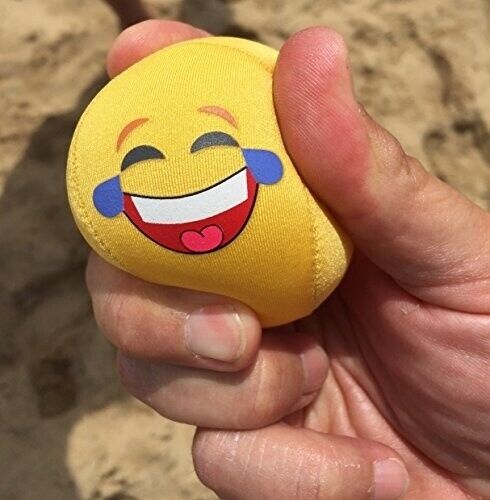 Emoji Tears of Joy Water Bouncing Skimming Pool Spa Stress Squish Ball Toy