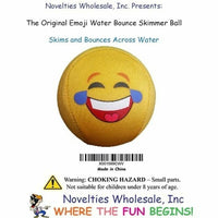 Emoji Tears of Joy Water Bouncing Skimming Pool Spa Stress Squish Ball Toy