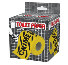 Rollo de papel higiénico para baño con escena del crimen, broma divertida de GaG, novedad, 200 hojas