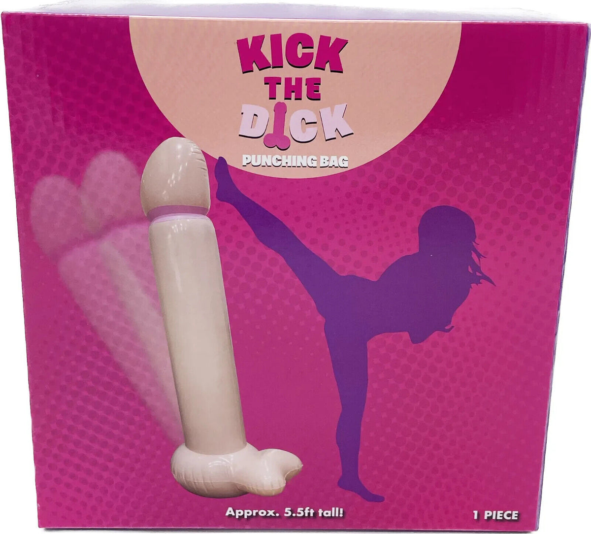 KICK THE DICK PUNCHING BAG - Cadeau de blague géant gonflable Pecker Party GaG de 5 pieds