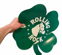 Juego de 3 carteles del Día de San Patricio con trébol irlandés Rolling Rock, carteles para Bar y cerveza