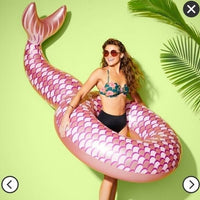 6 FT MERMAID TAIL Rose Gold - Inflatable Swimming Pool Float Tube - BigMouth Inc