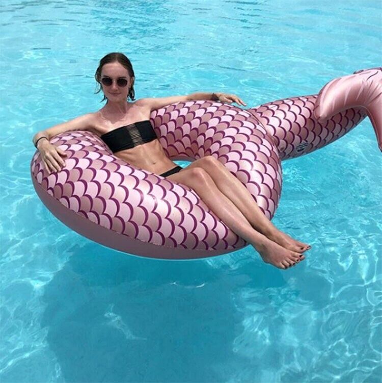 6 FT MERMAID TAIL Rose Gold - Tube flottant pour piscine gonflable - BigMouth Inc