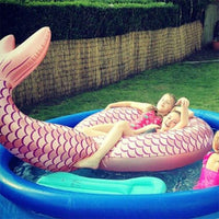 6 FT MERMAID TAIL Rose Gold - Inflatable Swimming Pool Float Tube - BigMouth Inc
