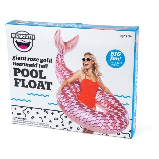 6 FT MERMAID TAIL Rose Gold - Tube flottant pour piscine gonflable - BigMouth Inc