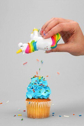 Distributeur shaker licorne Sprinkles – Saupoudrer et décorer des gâteaux, desserts, bonbons