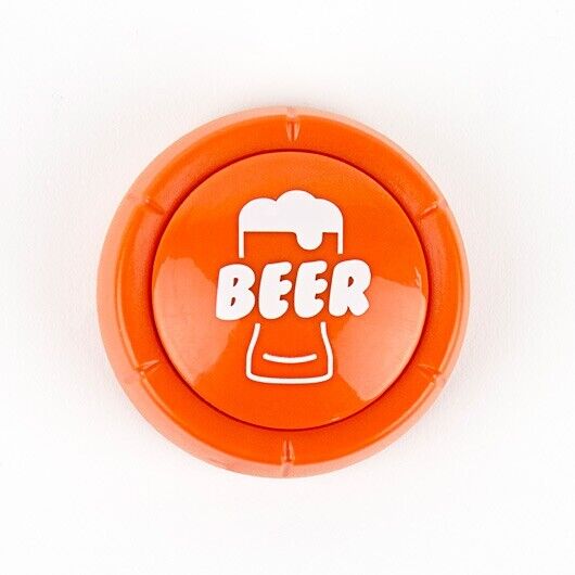 EMERGENCY BEER BUTTON - Funny Talking Gag Joke Bar Drinking Gift for MEN!