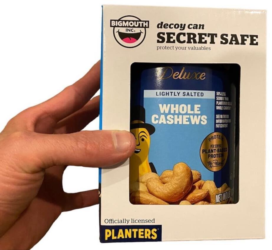 PLANTERS CAHEWS ® SOUS LICENCE OFFICIELLE - Leurre Can Home Safe Cash Bank Volt