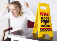 Mood Swing In Operation Desk Caution Sign Office Gift Accessory - Hilarious GaG
