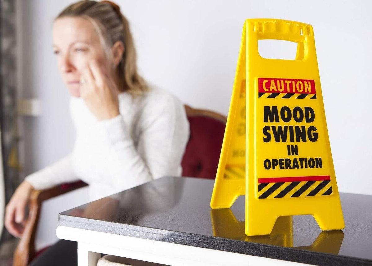 Mood Swing In Operation Desk Caution Sign Office Gift Accessory - Hilarious GaG