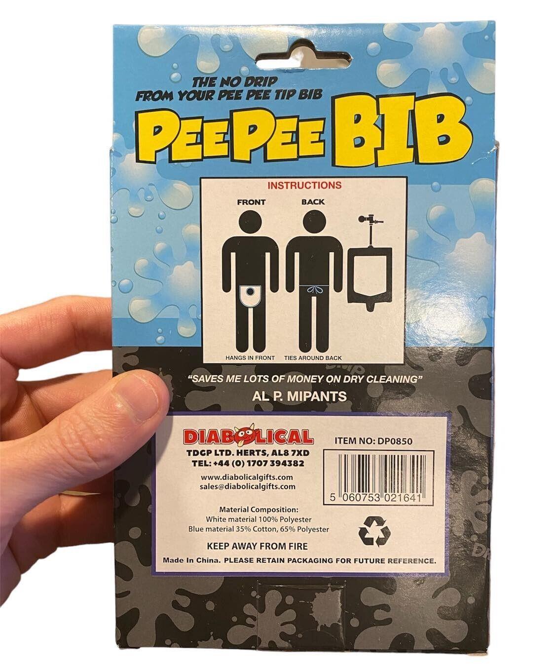 Pee Pee Bib - Willy Pecker Weener Weiner Diaper Tablier - Funny Over Hill Gag Gift