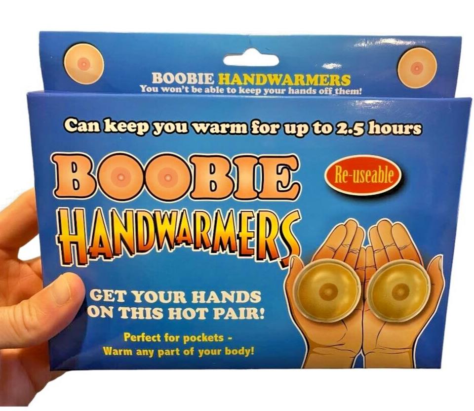 2pk Boobs Boobie Hand Warmers Adult Reusable Funny Secret Santa Stocking Gift