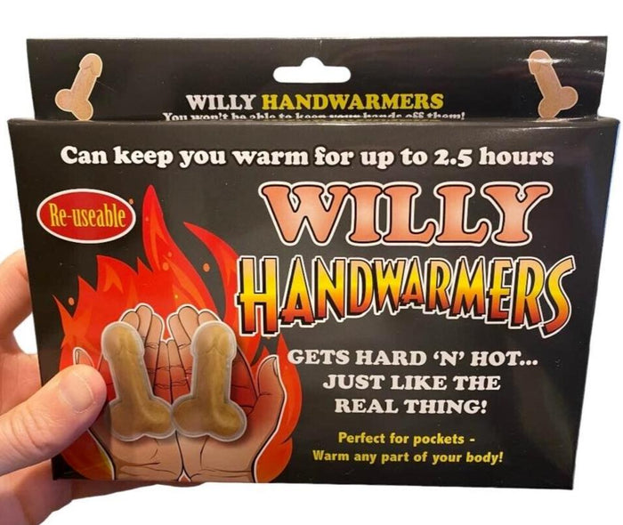 2pk Willy Pecker Hand Warmers  Adult Reusable Winter Secret Santa Stocking Gift